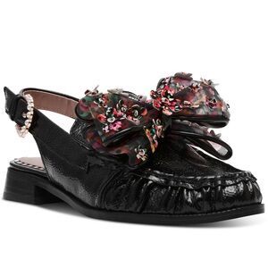 Betsey Johnson Breyer Beaded Slingback Loafers Size 6 Womens